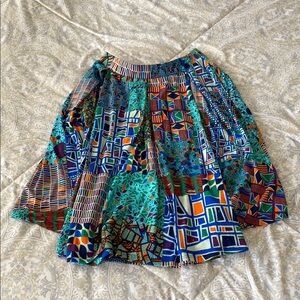 Colorful Geometric Patterned Skirt